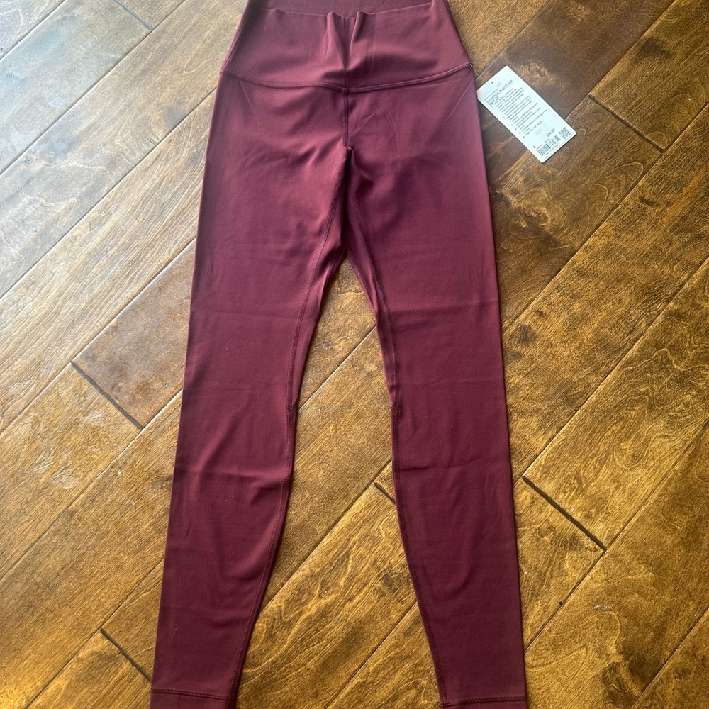 NWT Lulu Lemon Align HR Pant 28’ Garnet Color Size 6